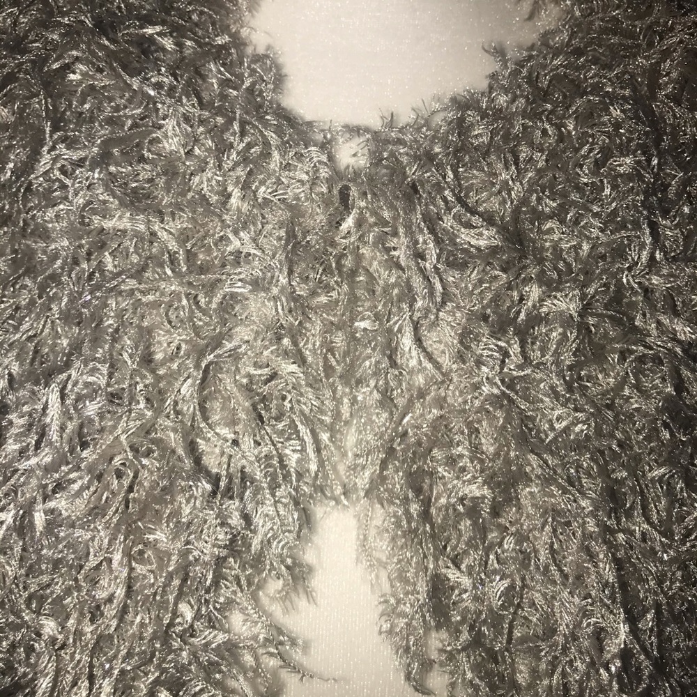 Zara Basic Collection Silver Shaggy Jacket - image 7